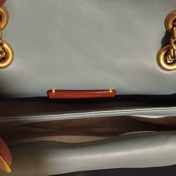 Coach Sage Green Quilted Shoulder Bag - Picture 4 of 5